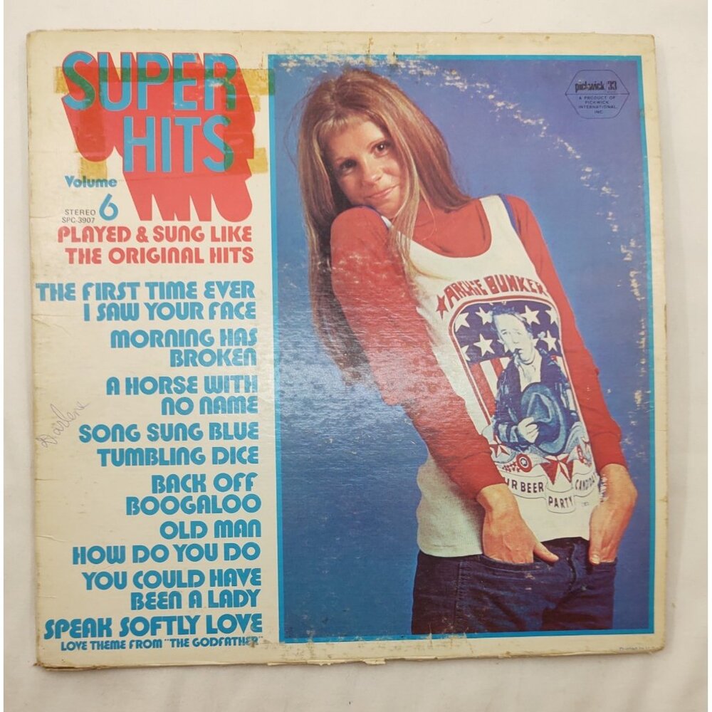 Various Artists – Super Hits Vol VI LP Pickwick SPC-3907 Canada 1970s Stereo